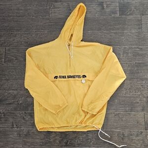 Vintage Unisex MVP Yellow Iowa Hawkeyes Lighweight Hooded Windbreaker